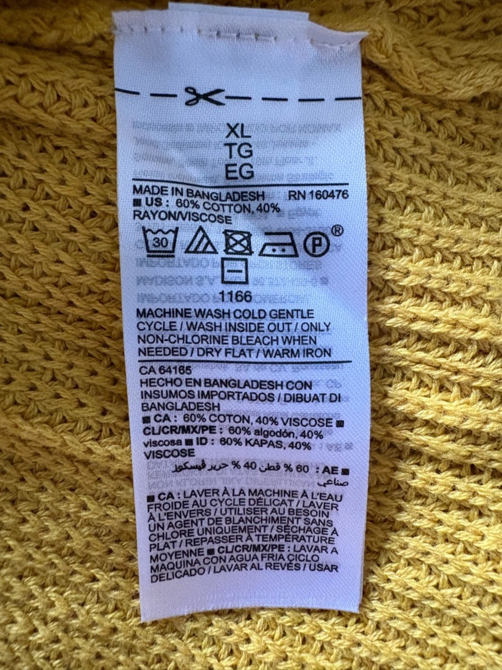 Old Navy Yellow Ribbed V-Neck Sweater (NWT) - Picture 16 of 16